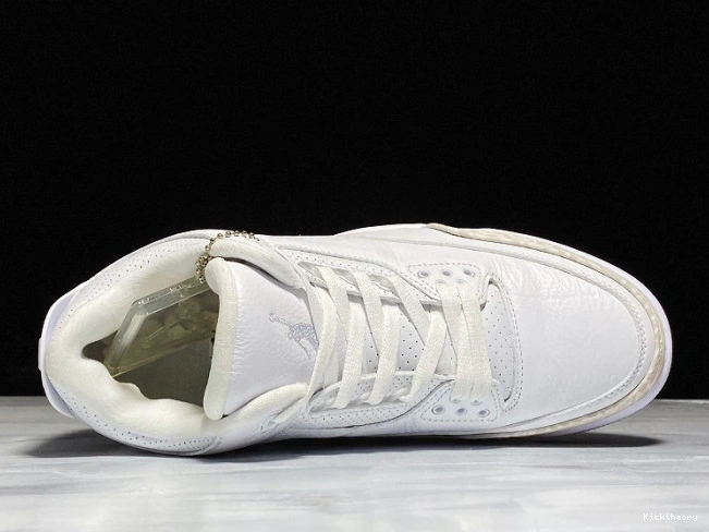 Kick Theory Jordan Air 136064-111 Triple 3 White Retro 0802